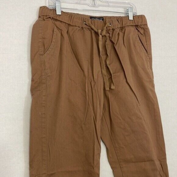 Matchstick Pants with Pockets, Elastic Waist & Ankles, Khaki / Tan, Small - Picture 3 of 9